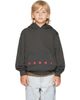 Marni Marni Kids Gray Printed-Logo Hoodie - 1