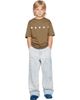 Marni Marni Kids Khaki Printed-Logo T-shirt - 4