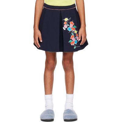 Marni Marni Kids Navy Jersey Skirt
