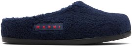 Marni Marni Kids Navy Logo Patch Mules