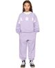 Marni Marni Kids Purple Cotton Cropped Embroidered Logo Sweatshirt - 4