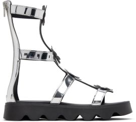Marni Marni Kids Silver Flower Sandals