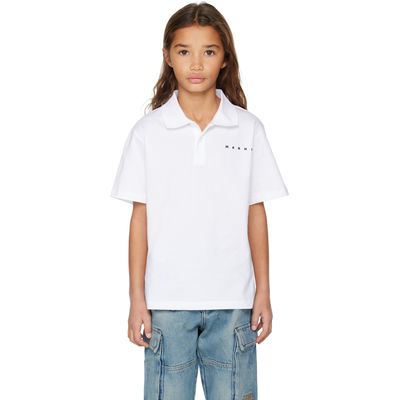 Marni Marni Kids White Cotton Polo