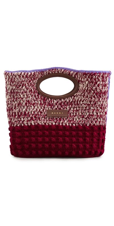Marni Marni Knitted Clutch Ruby Wine/Peach Skin/Daybreak One