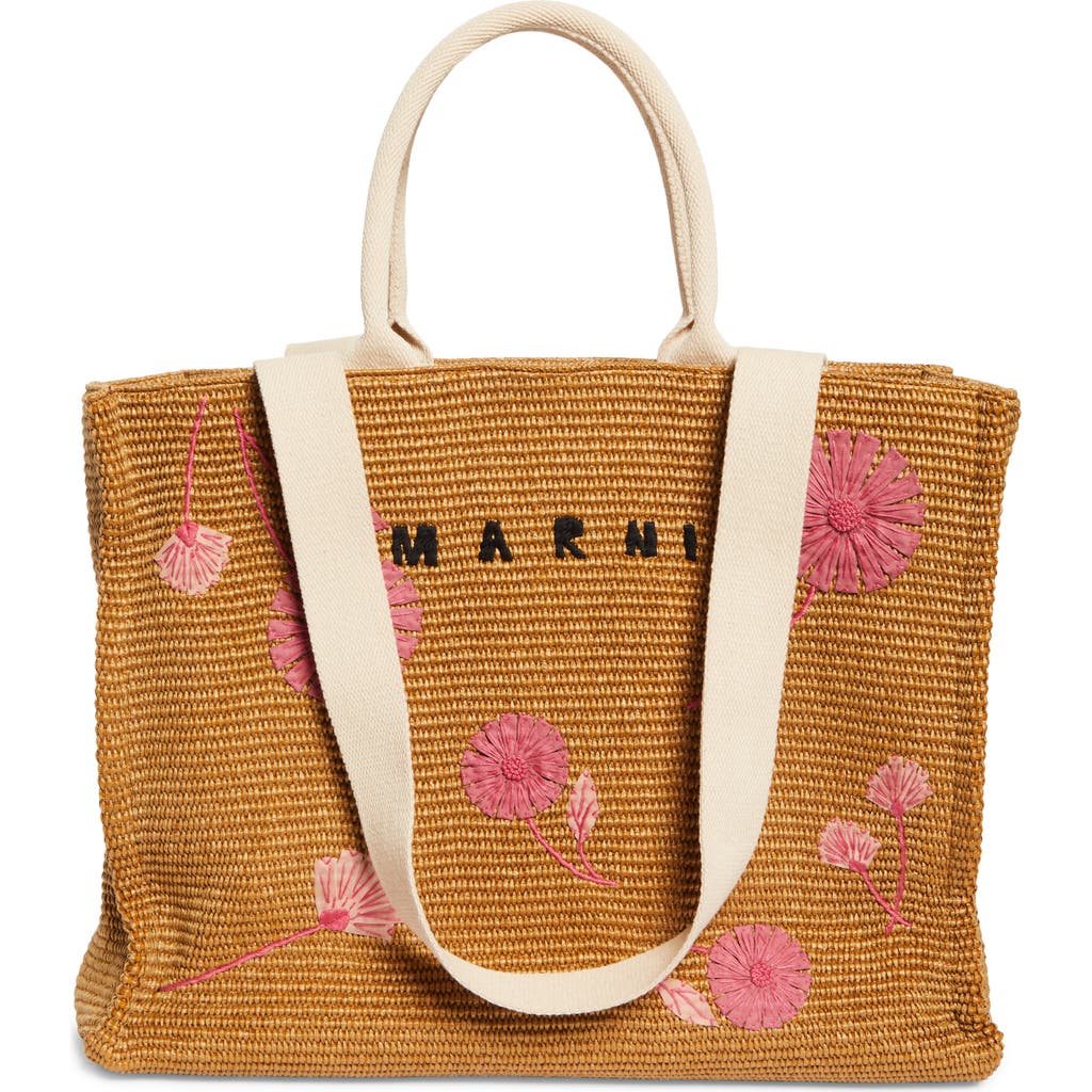 Marni Marni Large Floral Embroidered Tote