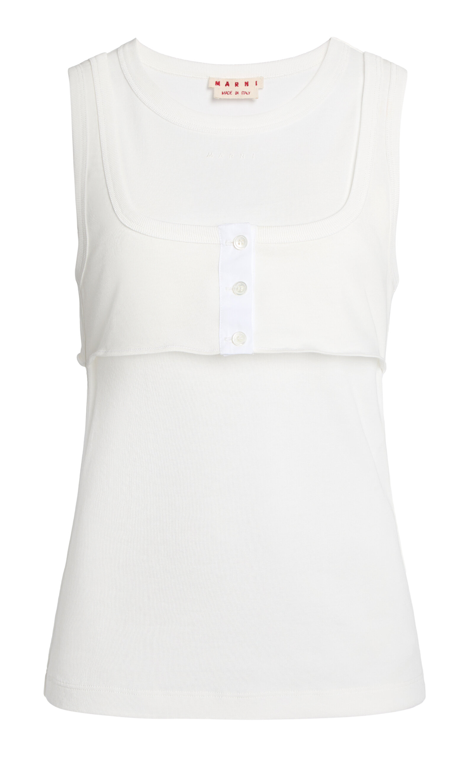 Marni Marni Layered Cotton Tank Top