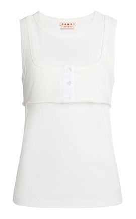 Marni Marni Layered Cotton Tank Top