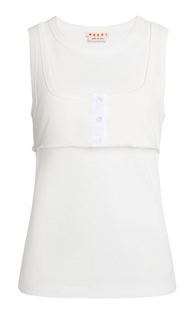 Marni Marni Layered Cotton Tank Top