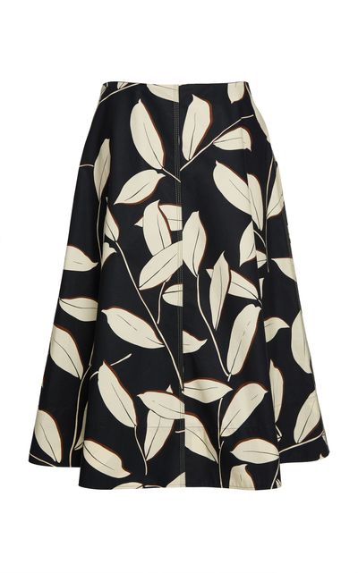 Marni Marni LeafDetailed Woven Skirt