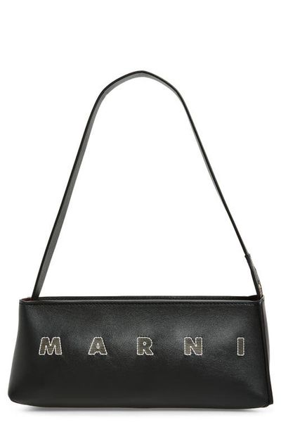 Marni Marni Leather Baguette Hobo Bag