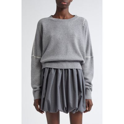 Marni Marni Logo Embroidered Wool & Cashmere Sweater