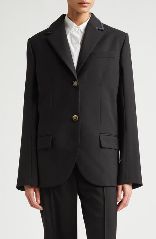 Marni Marni Mending Logo Single Breasted Tropical Wool Blazer