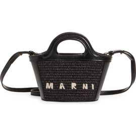 Marni Marni Micro Tropicalia Logo Woven Top Handle Bag