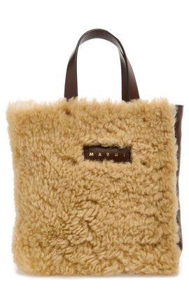 Marni Marni Mini Museo Genuine Shearling Tote