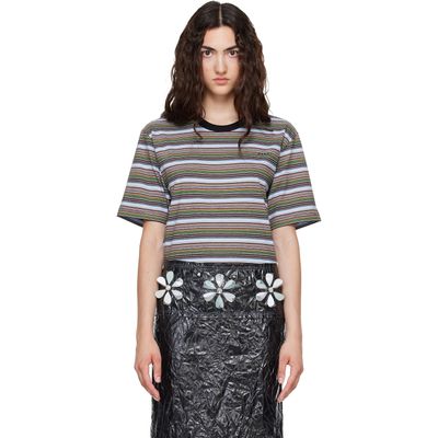 Marni Marni Multicolor Striped Cotton T-shirt