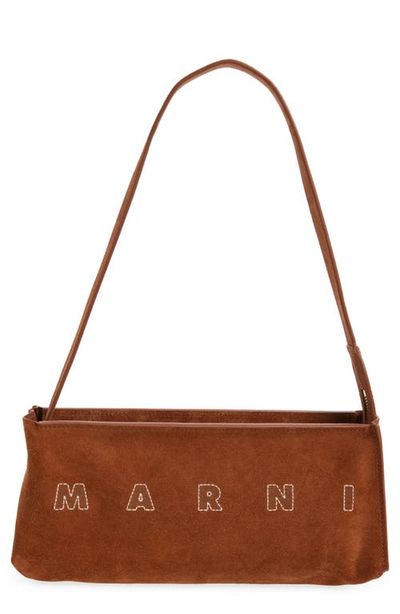 Marni Marni Museo Pochette Suede Hobo Bag