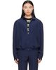Marni Marni Navy Embroidered-Logo Jacket - 1