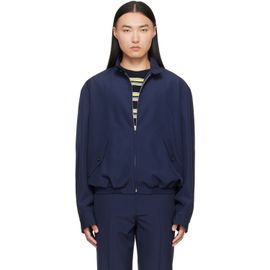 Marni Marni Navy Embroidered-Logo Jacket