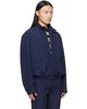 Marni Marni Navy Embroidered-Logo Jacket - 2