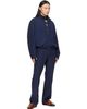 Marni Marni Navy Embroidered-Logo Jacket - 4