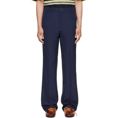 Marni Marni Navy Virgin Wool Trousers