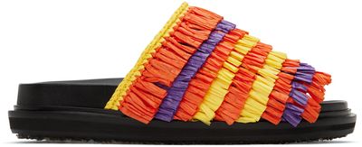 Marni Marni Orange & Yellow Fussbett Sandals