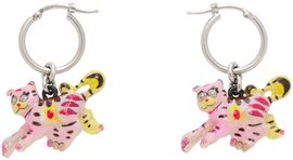 Marni Marni Pink & Silver Tiger Pendants Earrings