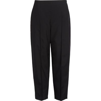 Marni Marni Pintuck Tapered Straight Leg Virgin Wool Pants
