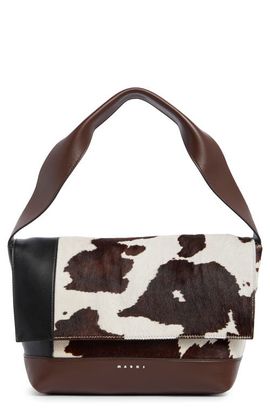 Marni Marni Pod Pochette Leather & Calf Hair Shoulder Bag