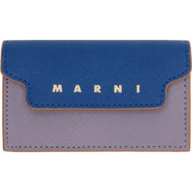 Marni Marni Purple & Blue Saffiano Card Holder