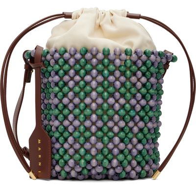 Marni Marni Purple & Green Beads Bag