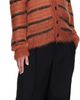 Marni Marni Red & Black Fuzzy Wuzzy Stripe V-Neck Cardigan - 4