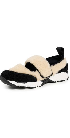 Marni Marni Shearling Sneakers Beige/Black