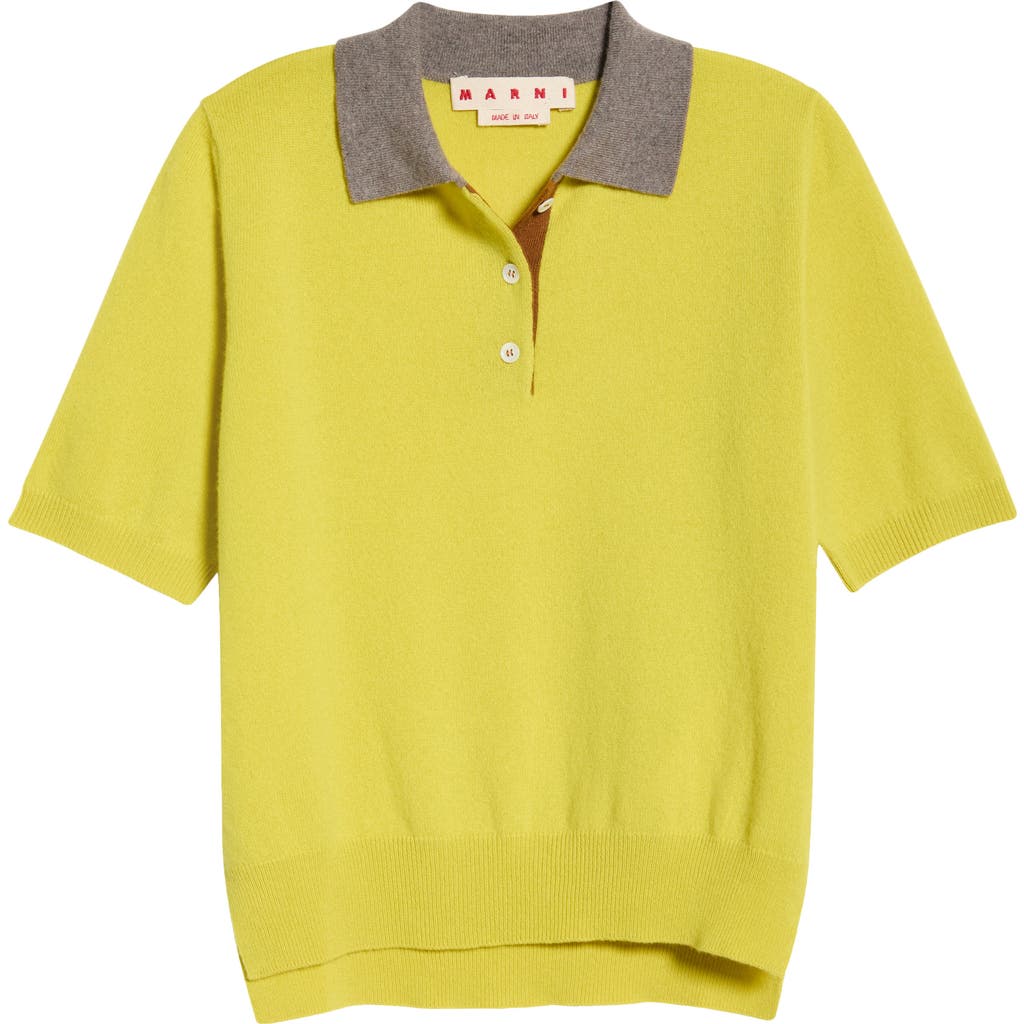 Marni Marni Short Sleeve Cashmere Polo Sweater