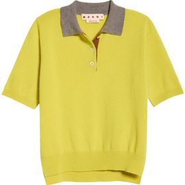 Marni Marni Short Sleeve Cashmere Polo Sweater