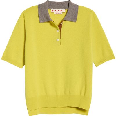 Marni Marni Short Sleeve Cashmere Polo Sweater