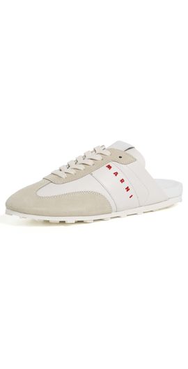 Marni Marni Softy Soccer Slip-On Sneakers Lily White/Light Grey