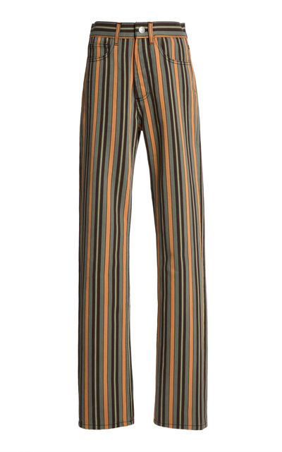 Marni Marni Stripped CottonBlend Woven Straight Leg Jeans
