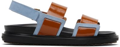 Marni Marni Tan & Blue Fussbett Sandals