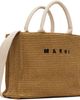 Marni Marni Tan Raffia-Effect Small Tote - 2