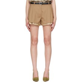 Marni Marni Tan Virgin Wool Shorts