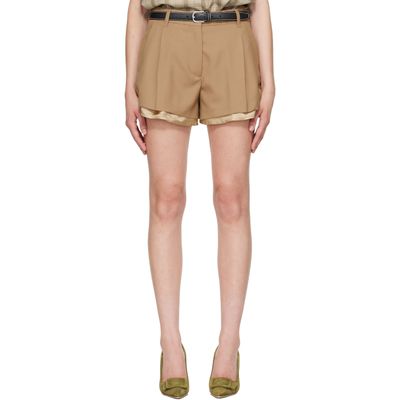 Marni Marni Tan Virgin Wool Shorts