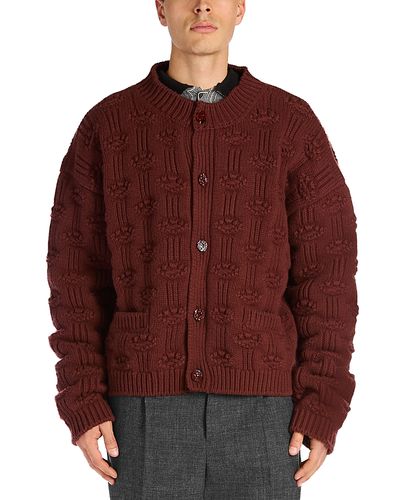 Marni Marni Textured Knit Cardigan Sweater