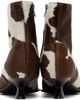 Marni Marni White & Brown Cow-Print Ponyhair Cindi Boots - 2