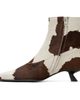 Marni Marni White & Brown Cow-Print Ponyhair Cindi Boots - 3