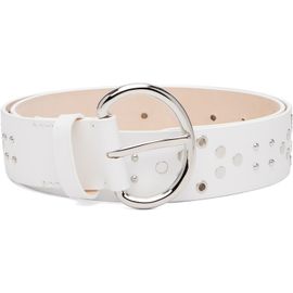 Marni Marni White Metal Studs Leather Belt