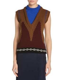 Marni Marni Wool Sleeveless Mock Neck Sweater