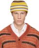 Marni Marni Yellow & Gray Striped Ribbed Beanie - 1