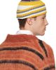 Marni Marni Yellow & Gray Striped Ribbed Beanie - 3