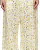 Marni Marni Yellow Linen 'Brushstroke Wave' Print Trousers - 1